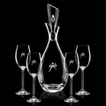 32 Oz. Juliette Crystalline Decanter w/ 4 Wine Glasses